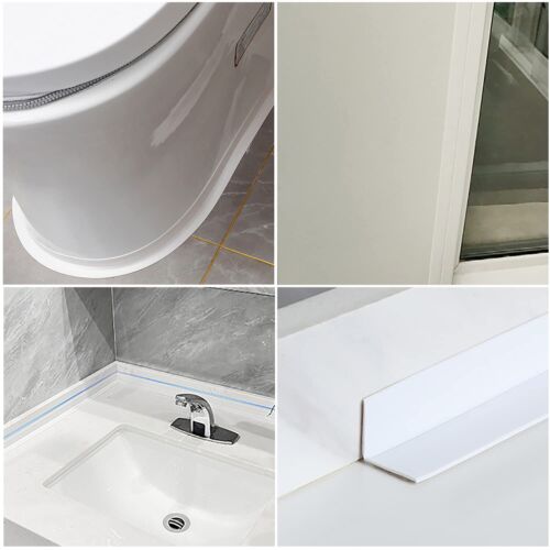 Nastro Striscia Sigillante 10,5FT PVC Autoadesivo per Cucina Parete Lavello WC - Foto 5 di 9