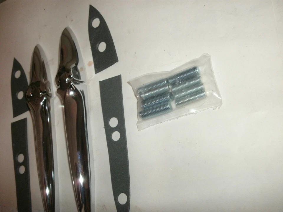 НОВЫЙ ХРОМИРОВАННЫЙ КАПОТ / КОМПЛЕКТ ПЕТЕЛЬ КАПОТА / 2 С ПРОКЛАДКАМИ TRIUMPH TR3, TR3A, TR3B - Изображение 4 из 4