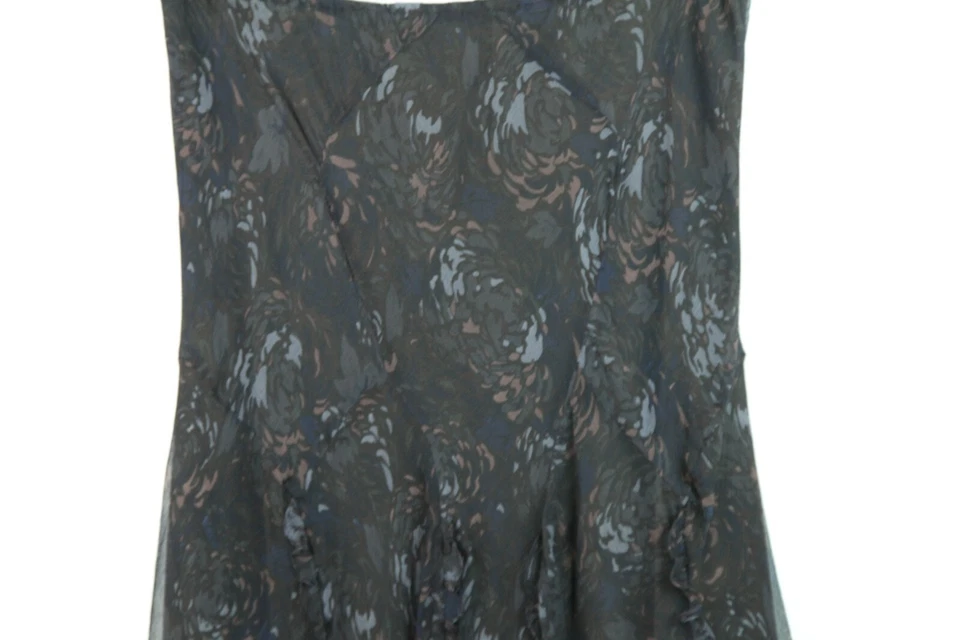 Falda Sundance FLAW 10 Negra Seda Transparente Volantes Midi Bruja Hada Grunge Boho Foto 2 de 4