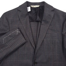 $1095 Maurizio Baldassari grigio flanella cappotto sportivo giacca uomo US 42R (Italia 52R)