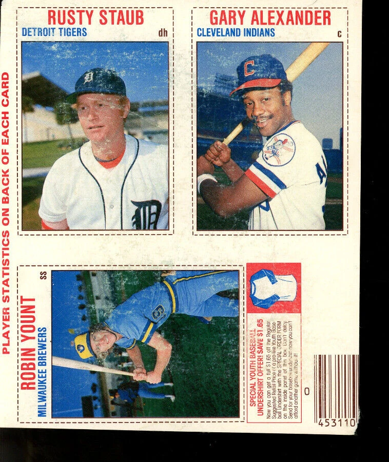 1979 HOSTESS L PANEL ROBIN YOUNT, RUSTY STAUB, GARY ALEXANDER-6