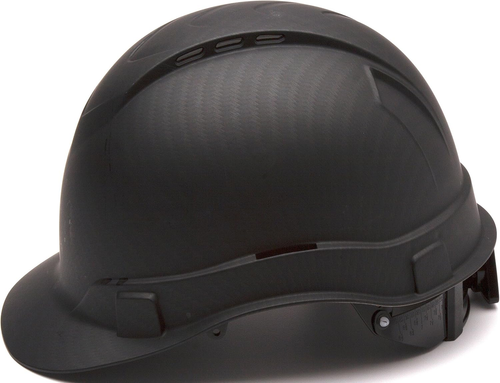 Ridgeline Cap Style Hard Hat, Vented, 4-Point Ratchet Suspension, Black Graphite - Picture 3 of 12