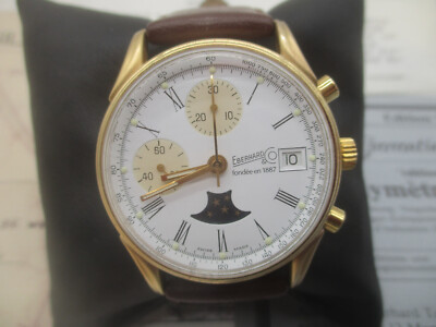 Eberhard & Co  Herren Armbanduhr Tachymetre Chronograph Edition No. 13 vergoldet