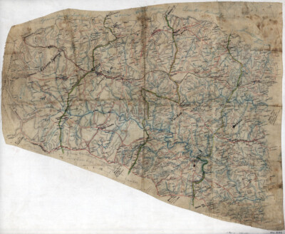 1860 Map of Louisa County Virginia 