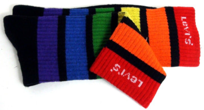 Levi's Superior Comfort Socks SZ 9-11 Crew  120 SF Multicolor Unisex 1 Pair New