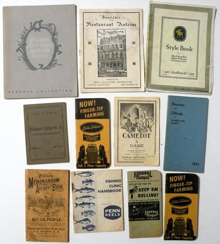 11 Vintage & Antique Small Advertising Booklets: 1907-1942 | eBay