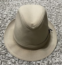 Stetson Fedora Hat Size 7 1/4 Brown Tan Felt Feathers Made in USA