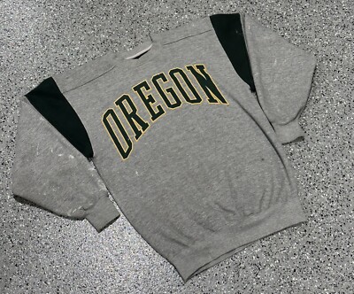 Vintage University Of Oregon Ducks College Sweatshirt Mens Sz Small Distressed