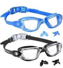 Swim Goggles 2 Pack Anti-Fog Adults Men Women Youth Kids