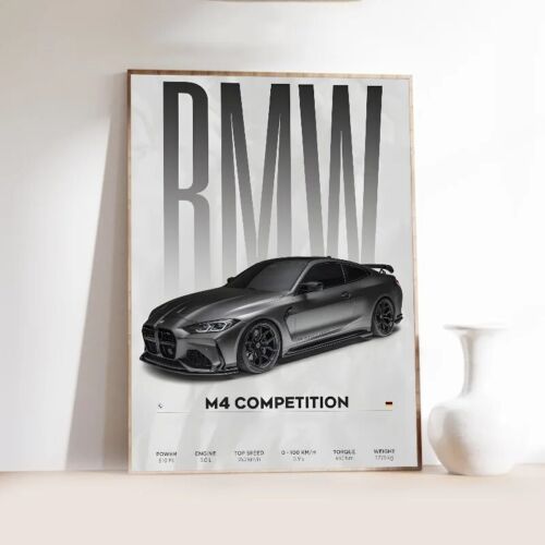 BMW M4 Competition ( 30x42cm No Frame )