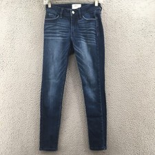 Kancan Premier Skinny Jeans Womens 3/25 actual 26x27 Blue Denim Mid Rise Zip