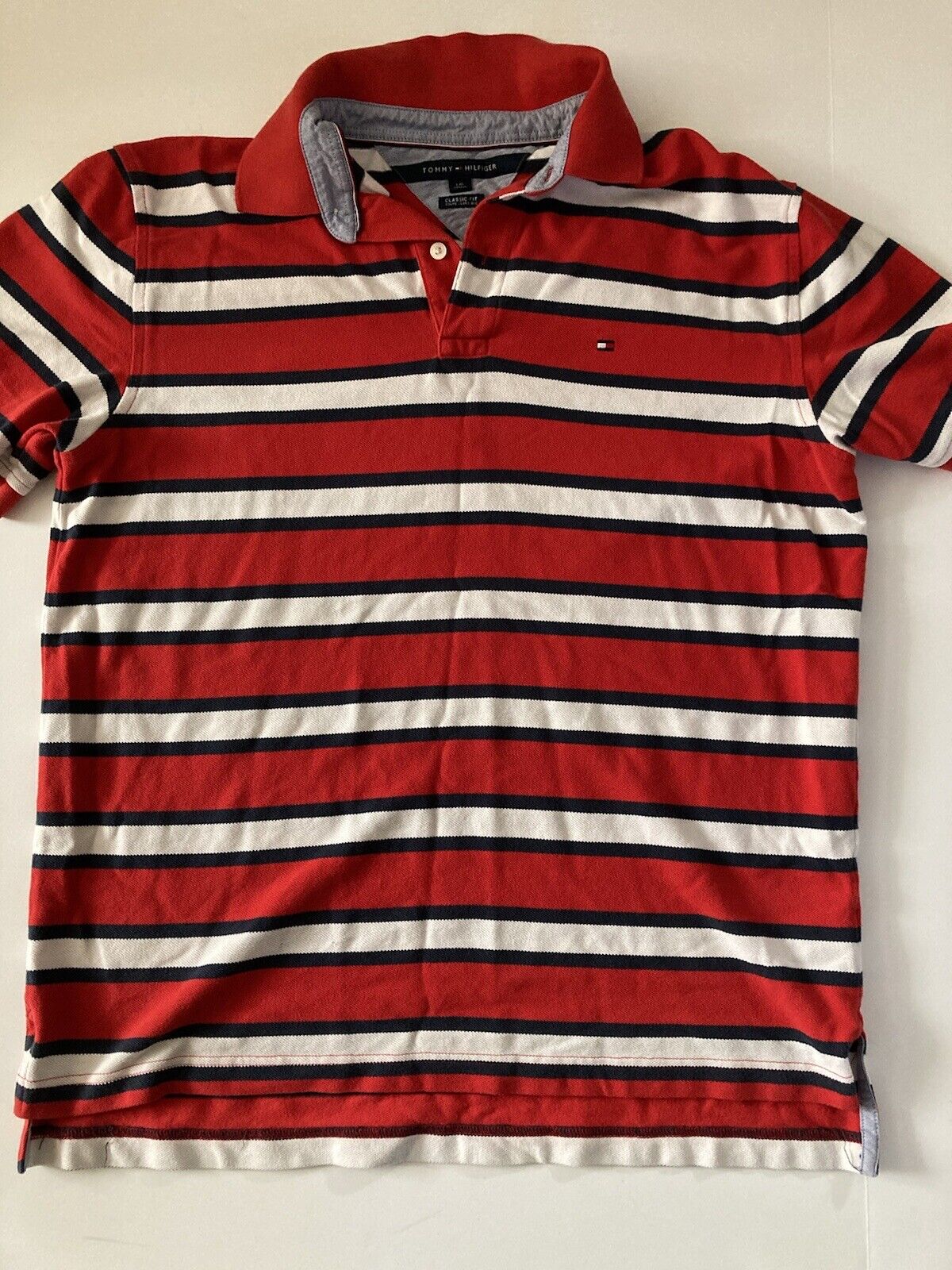 orkester Sølv Saml op tommy hilfiger polo shirt large Stripe Red White Blue | eBay