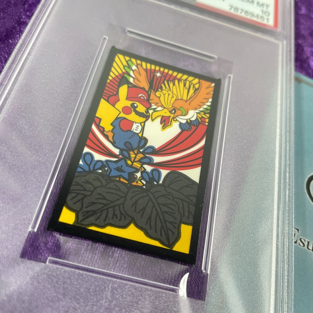 PSA 10 2016 Ho-Oh Mario Pikachu Pokemon Hanafuda Mario PSA 10 2016 Ho-Oh Mario Pikachu Pokemon Hanafuda Mario