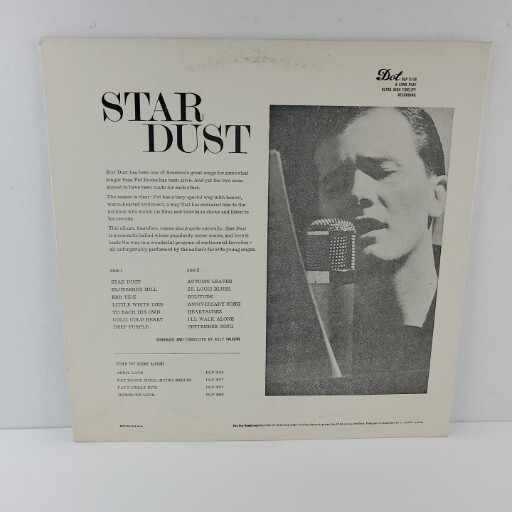 【中古】 Pat Boone / Star Dust Vintage 1958 Pat Boone Star Dust LP Mono Dot Records (DLP
