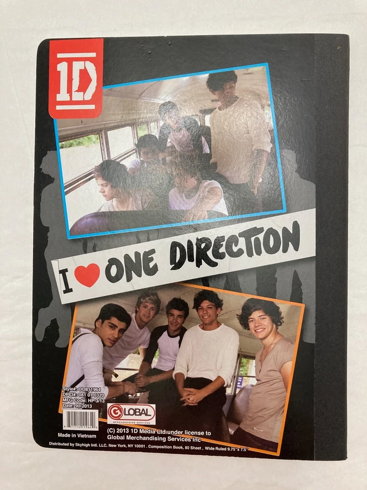 I Love One Direction Notebook 1D - Harry Styles - New with Stickers 2013 - Image 4 of 4