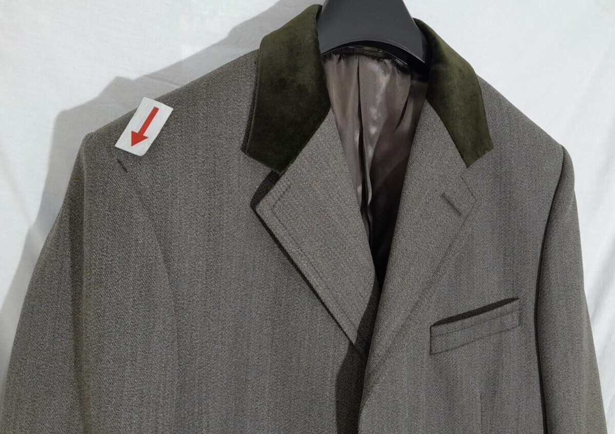 Vintage Long Brown Barberis Wool Mens Covert City Coat  Size 40R (XL) image 5