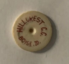 Vintage 70s 80s Hillcrest Country Club Golf Fairway Ball Marker Boise Idaho Vtg