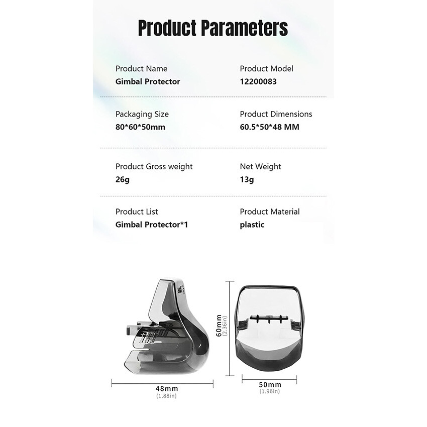 MagiDeal Gimbal Lock Für DJI Drohnen – Kameraschutz Aus Kunststoff, Transparent, Ca. 40x15 Mm