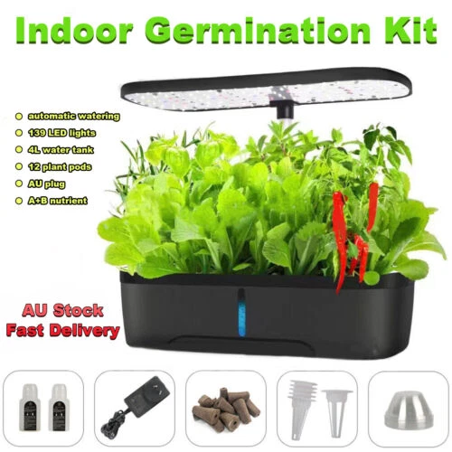12 Pods Hydroponics Growing System Indoor Germination Kit for Home Gardening LED - Picture 5 of 9