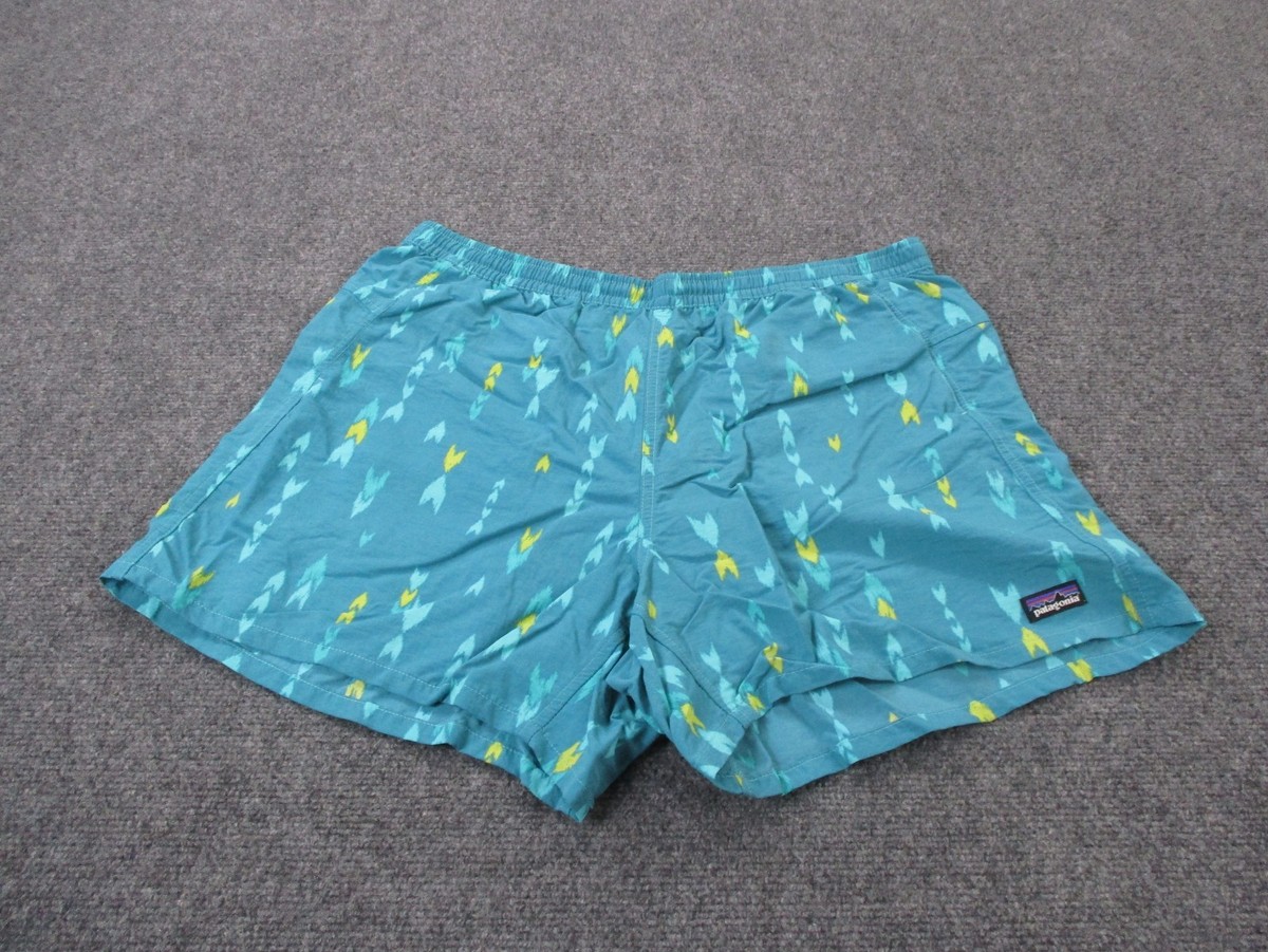 Patagonia Shorts Womens L Blue Aztec Nylon Baggies Casual Active