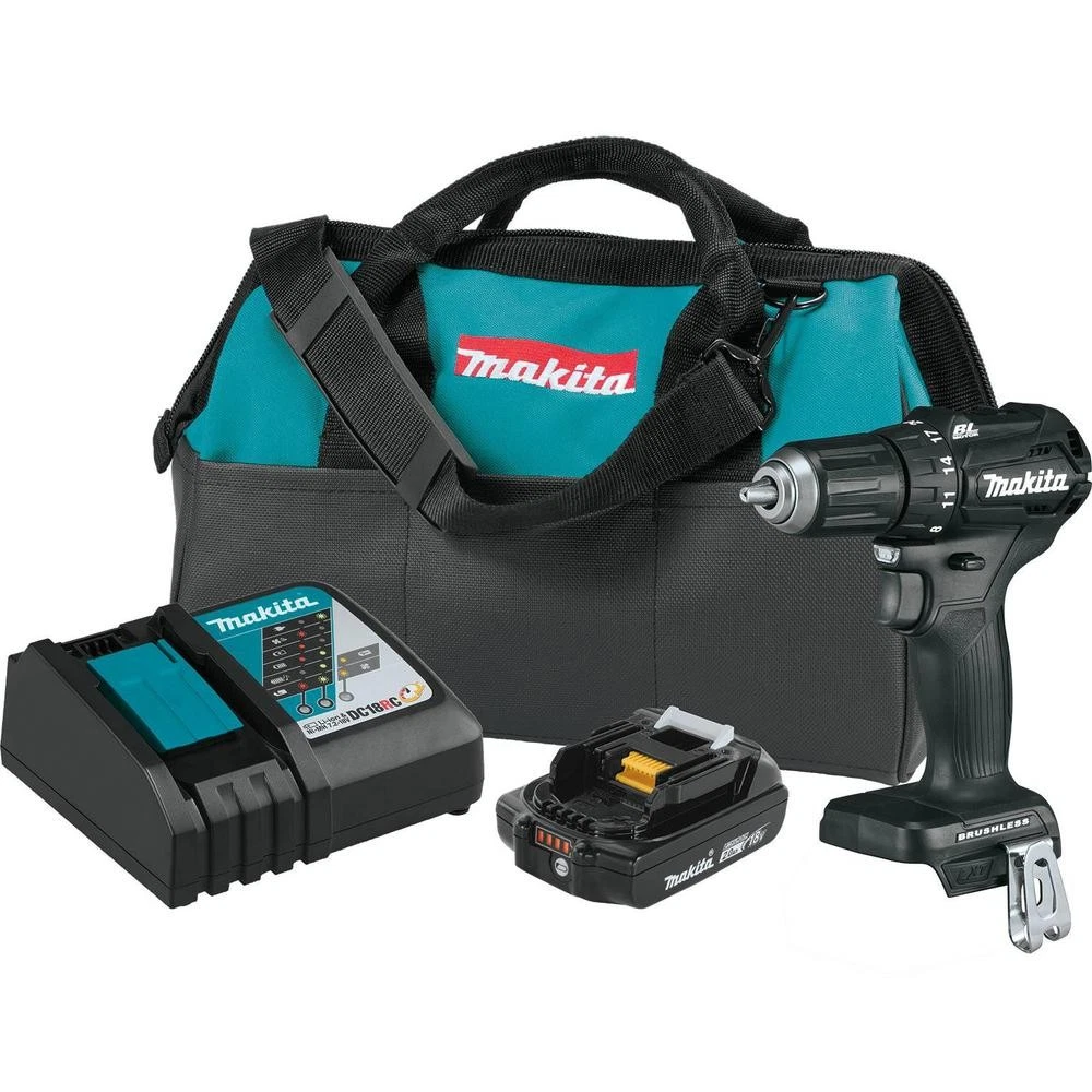Taladro Percutor Makita 18V DHR171 - Kit Con Batería 3.0Ah Y Cargador Rápido, Sin Cable