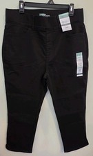 Terra Sky Women's 0X / 14W Pull On Stretch Waist Capri Jegging BLACK 10726