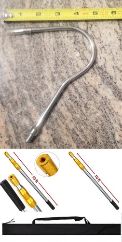 Kit lancia gancio gaff clip rete manico canna da pesca telescopica acciaio inox 20 piedi - Foto 19 di 41