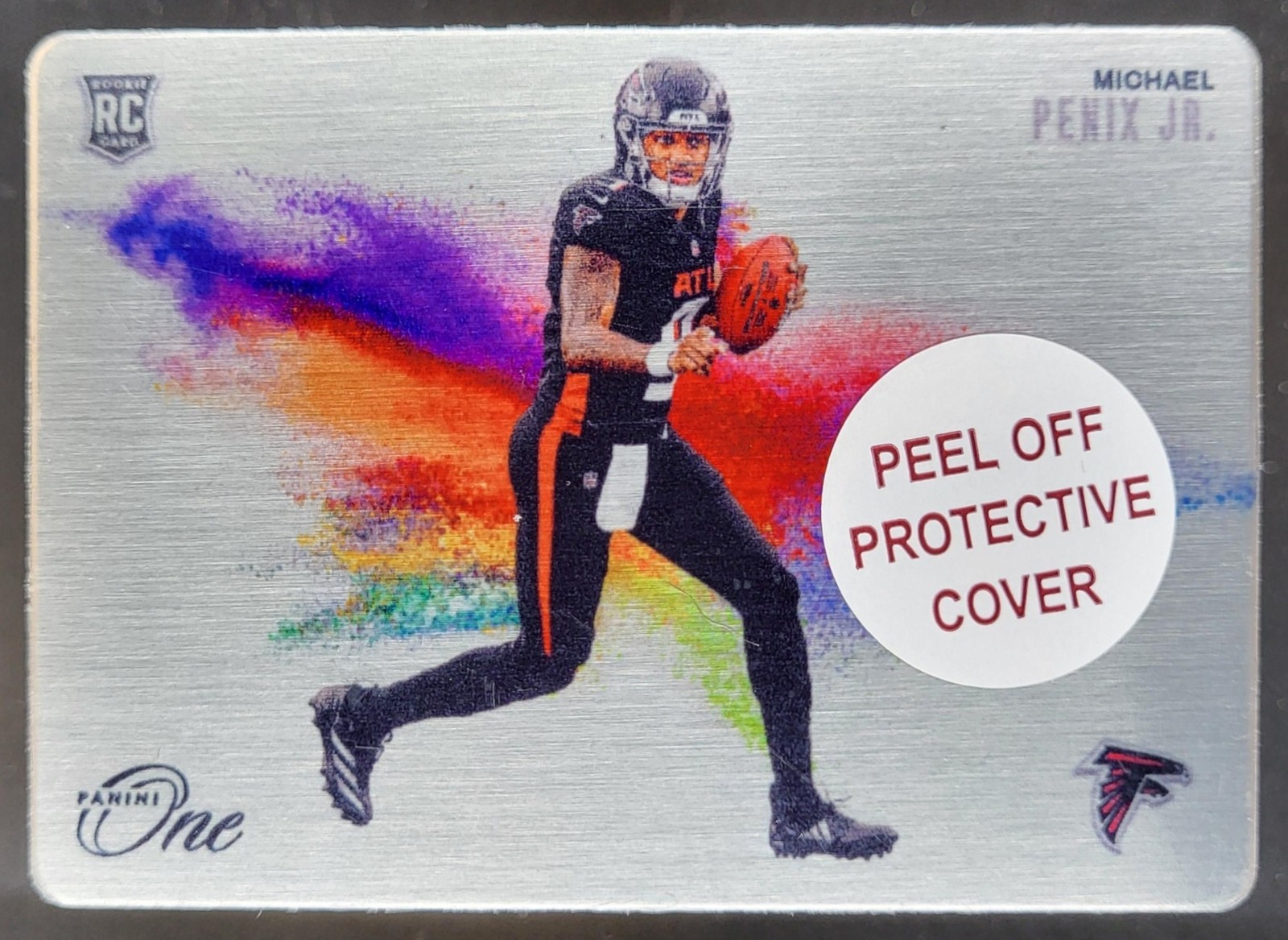 2024 Panini One Michael Penix Jr. Color Blast #CB-MPJ RC Atlanta Falcons KH