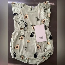 NWT Kyte Baby Avocado Bubble Romper - Size 3-6 Months