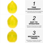 1pc Creative Lemon Shape Timer Stopwatch Kitchen Cooking Tool Countdown Clockwor