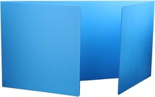 12”x 46.5” Blue Plastic Study Carrel Privacy Boards Premium Corrugated Plastic