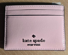 Kate Spade New York Women's Slim Card Case Saffiano Leather Piink