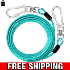 Dog Tie Out Cable 500 Lbs, 20 Feet, Heavy Duty Chain For Dog  Pet