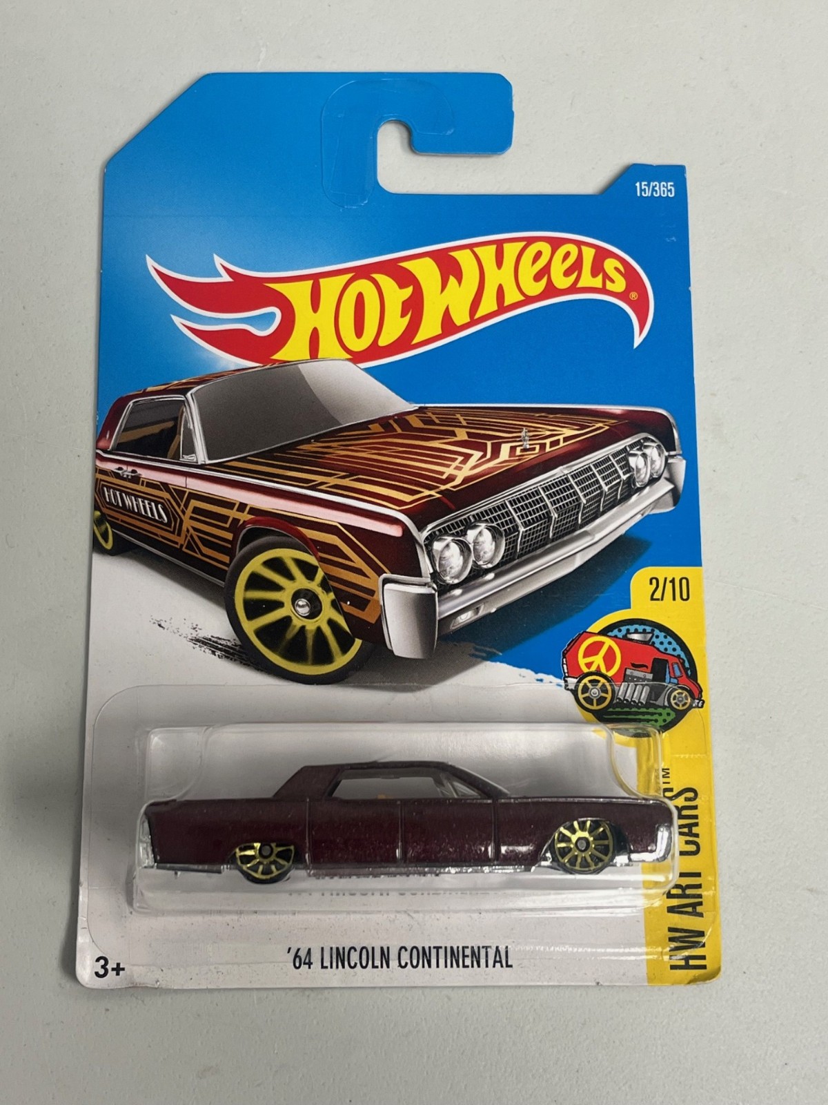 2017 Hot Wheels '64 Lincoln Continental ART CARS   ERROR   MISSING TAMPOS A120