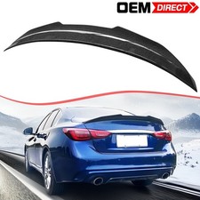 Fits 14-24 Infiniti Q50 Rear Trunk Spoiler Wing Lip Psm Style Carbon Fiber Print Fits 14-24 Infiniti Q50 Rear Trunk Spoiler Wing Lip Psm Style Carbon Fiber Print