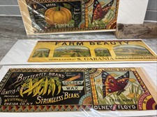 C1900s Farm Beauty Garania Co. And Oneida Co. Paper Can Labels