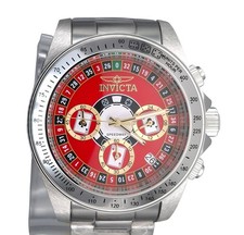 Invicta Speedway Montecarlo Men s Watch 39.5mm Stainless Steel Red Casino Dial