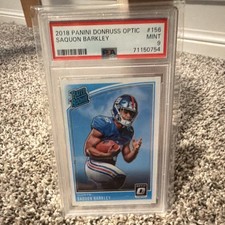 Panini 2018 Donruss Optic Saquon Barkley #156 New York Giants PSA 9 Rated Rookie
