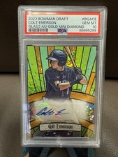 Colt Emerson Bowman Glass Gold Mini Diamond Auto /50 PSA 10