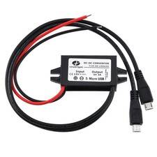 E-outstanding DC Converter Module 12V to 5V 3A Regulator Step Down Car Black
