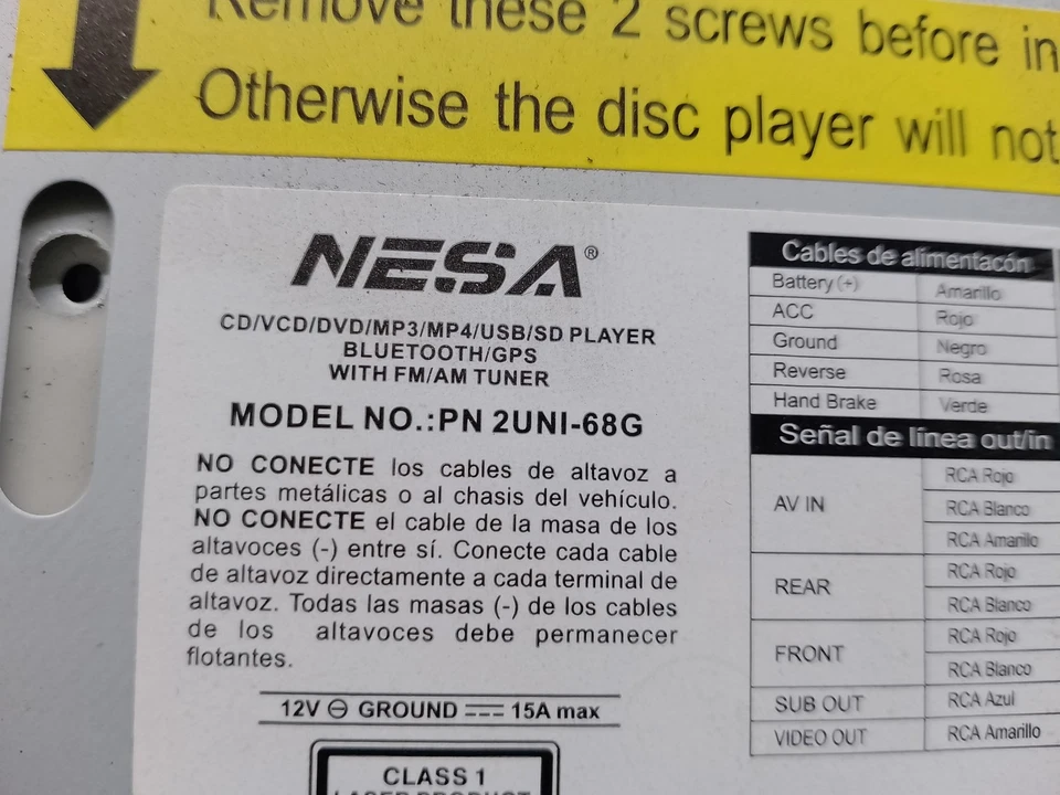 PN2UNI68G ECRAN MULTIFONCTIONS / 4855070 POUR CHRYSLER 300 C 3.0 CRD CAT - Photo 4/4