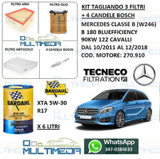 TAGLIANDO FILTRI CANDELE OLIO BARDAHL 5W30 MERCEDES CLASSE B 180 CDI 90KW 122 CV