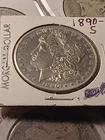 1890-S Morgan Silver Dollar lightly circulated Bright White beautiful Surfaces