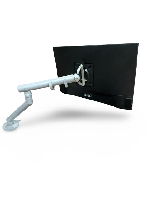 Herman Miller: brazo de monitor CBS FLO + abrazadera de escritorio, plateado, puede contener hasta 15,4 lb Foto 3 de 4