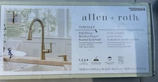 allen & roth Townley Pull Down Kitchen Faucet Brushed Gold