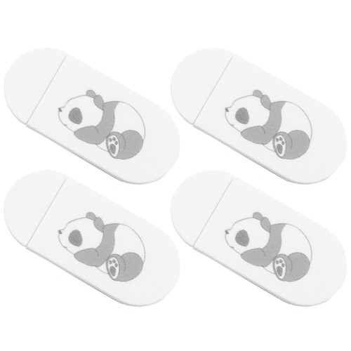 4 PCs Cover Slide Entzückende Panda Muster Webcam Cover Slider - Photo 6/12