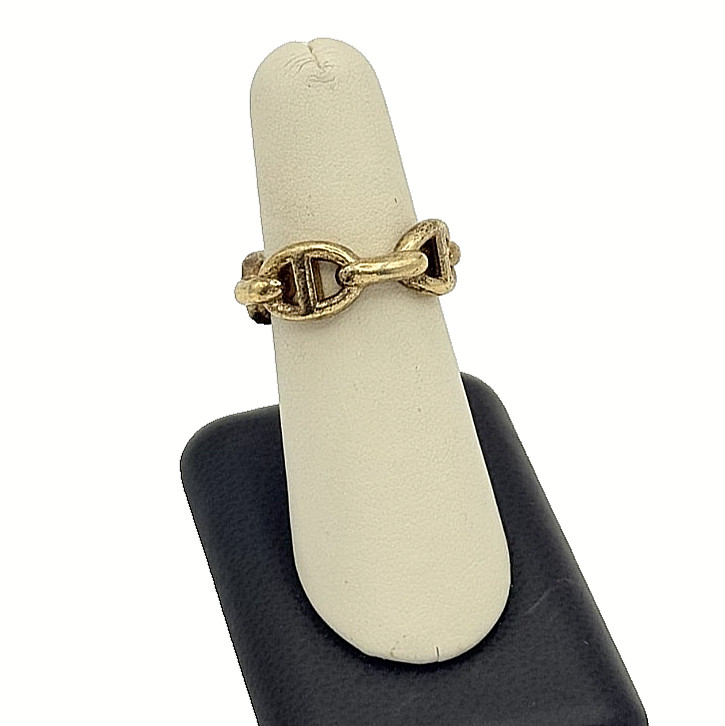 Vintage Gold-Tone 925 Sterling Silver Ring - Size 7
