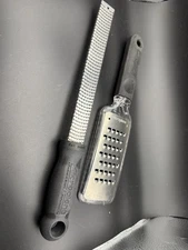 Microplane Graters (2) Zester & Extra Course Black Handles