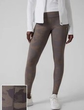 Athleta Rainier Reflective Tight Camo Lux Reflective Bluff Grey Size XXS 2XS