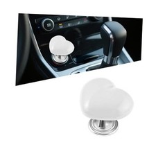 Car Push Start Button Cover, Heart Engine One Touch Start Stop Joystick, White